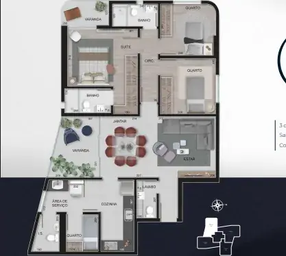 Apartamento à venda no Luar Residencial Vale do Sereno