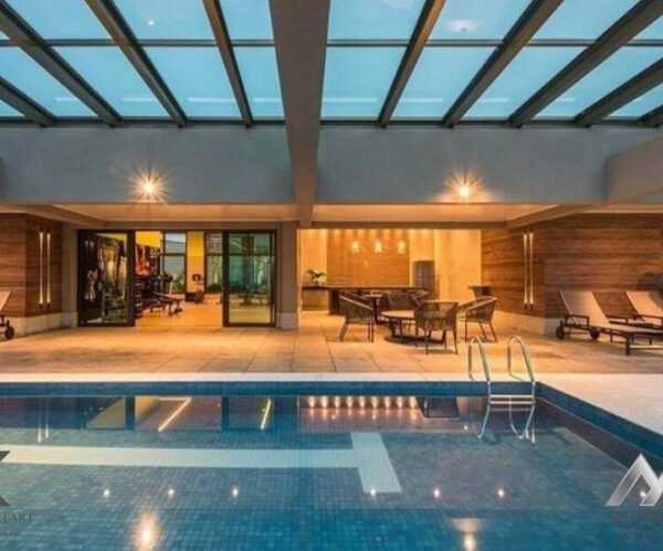 Espaço gourmet com piscina Apartamento de 1 quarto a venda no condomínio Tribeca Nova Lima
