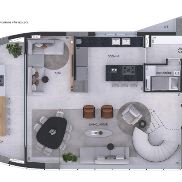 Planta Primeiro Duplex 231m2 Apartamento de 4 suítes, com 4 vagas, à venda por R$3.320.000,00, no Edifício Residencial Miró, no Vale do Sereno, Nova Lima