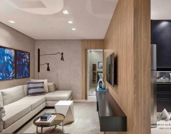 Sala de TV Apartamento de 1 quarto a venda no condomínio Tribeca Nova Lima