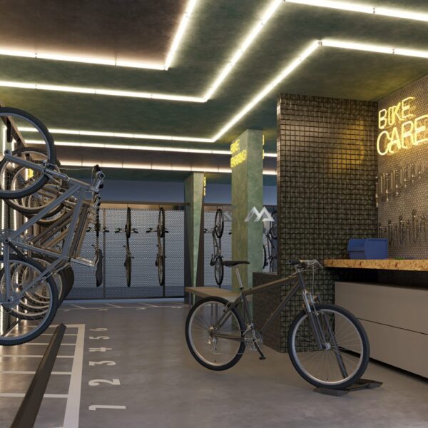 Bicicletário Apartamento de 1 quarto, com 1 vaga à venda, por R$653.000,00 no Edifício Aldea, Vale do Sereno, Nova Lima