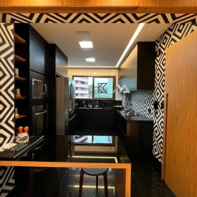 Cozinha Americana Apartamento de 4 Quartos, com 4 vagas, à venda por R$2.700.000,00 no Edifício Bosque do Sereno, Vila da Serra, Nova Lima