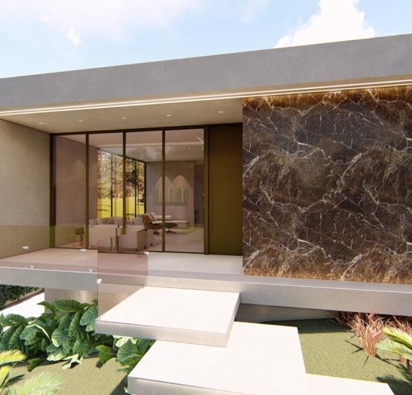 Perspectiva Casa com 4 suítes, com 4 vagas à venda, por R$2.600.000,00 no Residencial Flores, Alphaville Lagoa dos Ingleses, Nova Lima - MG