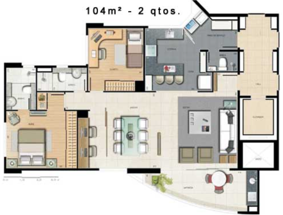 Apartamento mobiliado de 2 Quartos, com 2 vagas, para alugar por R$7.100,00  no Condomínio Metrópole, Vila da Serra, Nova Lima - MG - Imóveis de Luxo  Vila da Serra - Nova Lima - MG