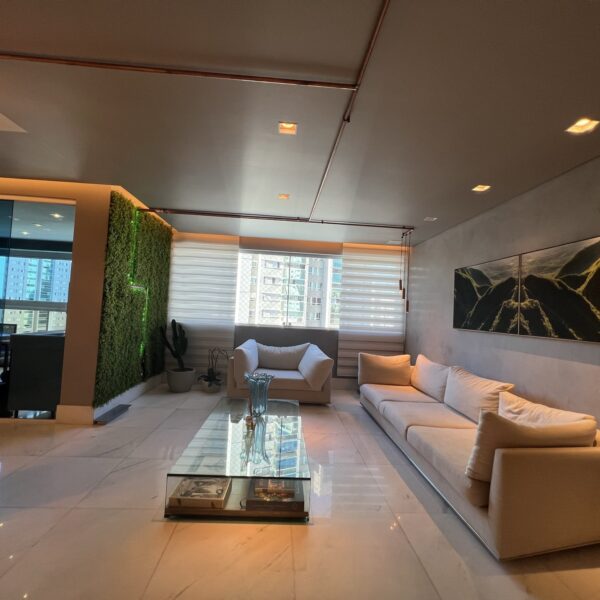 Sala de estar Apartamento de 04 Quartos, com 05 vagas, à venda por R$4.300.000,00 no Mont Tremblant Vila da Serra, Nova Lima - MG
