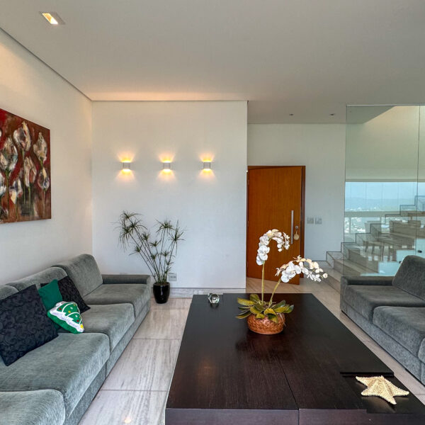 Sala de estar Cobertura com 05 Quartos 402m² à venda por R$6.100.000,00 em Vila da Serra - Nova Lima