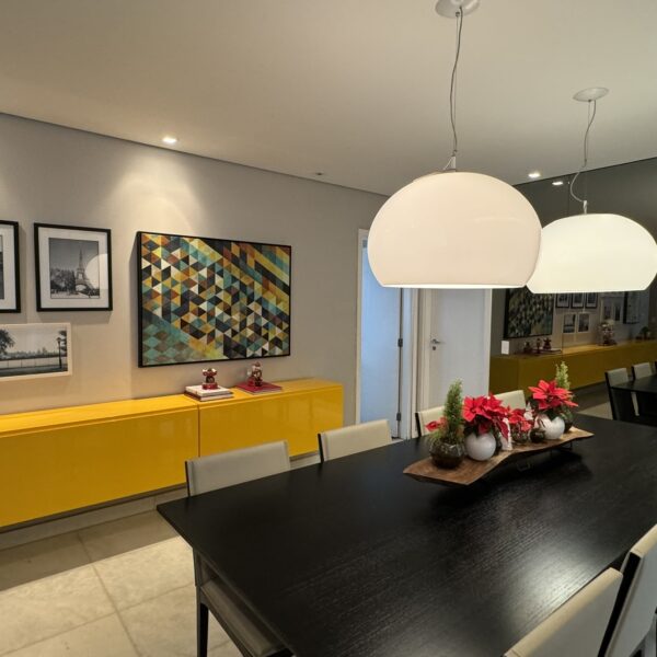Sala de jantar decorada Apartamento de 04 Quartos, com 160m², à venda por R$2.400.000,00 em Belvedere Belo Horizonte - MG