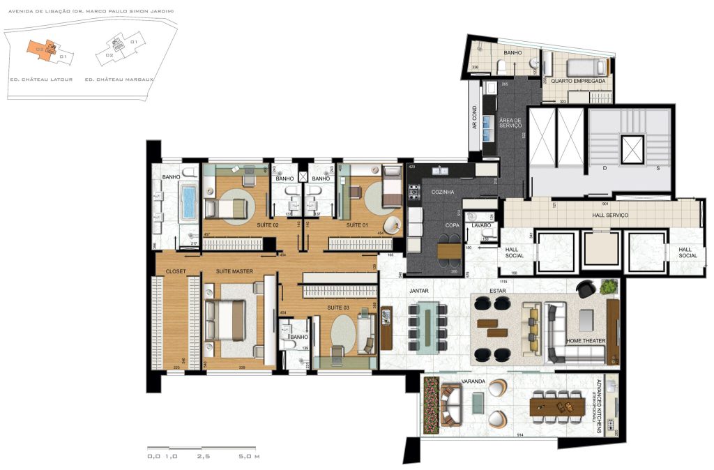 253m²