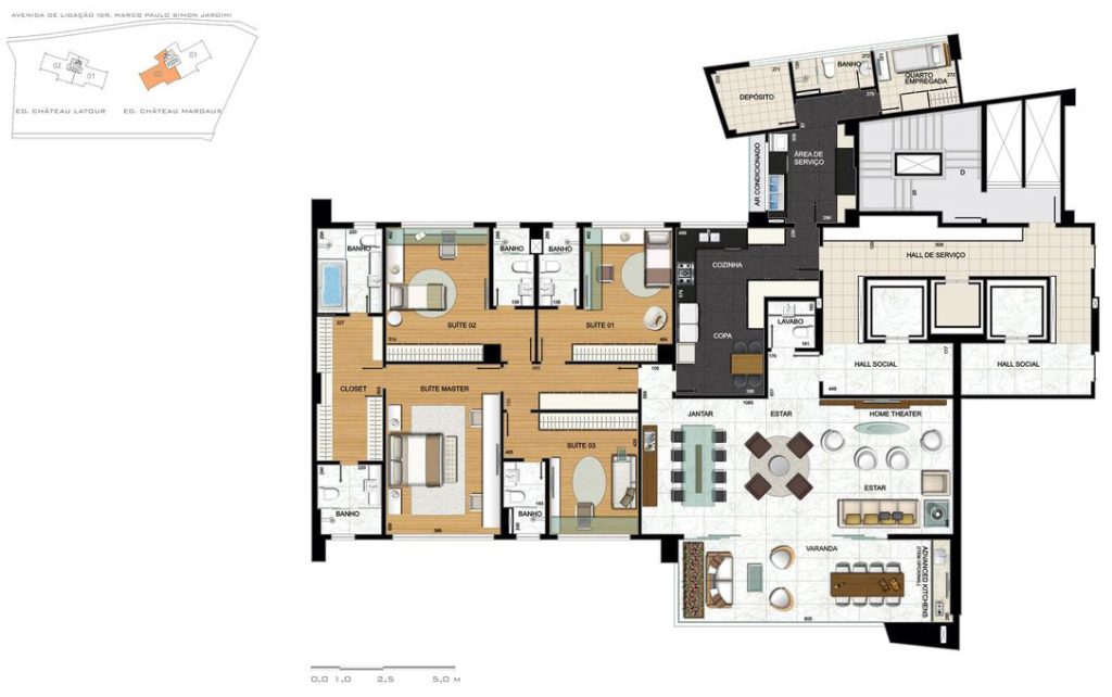 293m²