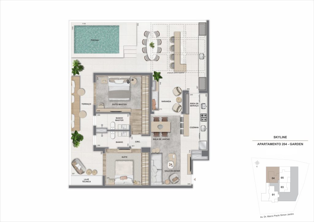 APTO GARDEN 204 153M²