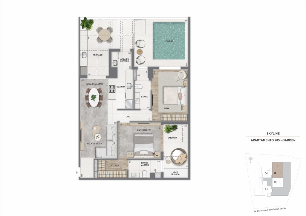 APTO GARDEN 205 127M²