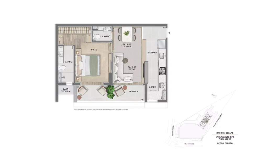 Planta 1 Suite 60m2 Final 05-10 Madison Square