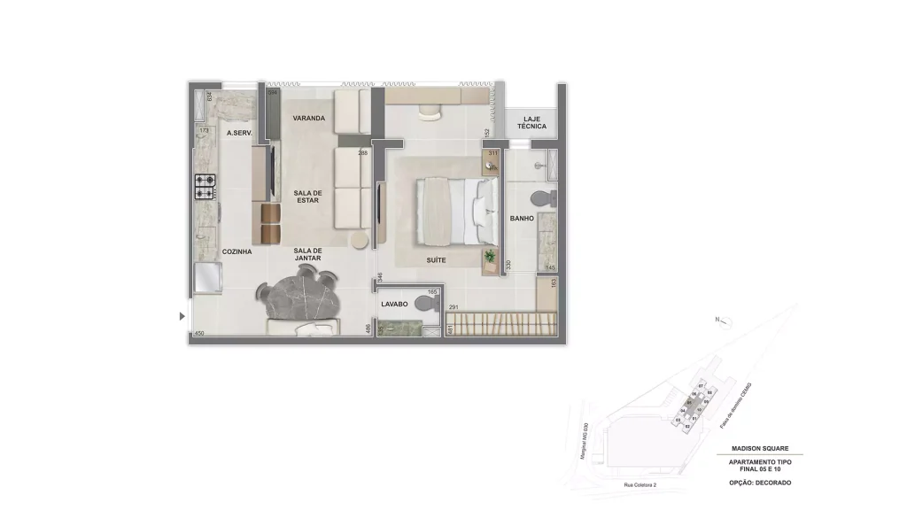 Planta 1 Suite Varanda 60m2 Final 05-10 Madison Square