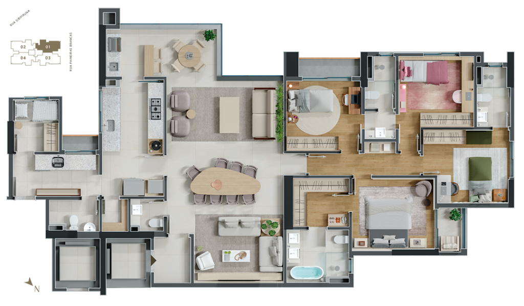 Reserva Green_Plantas_Planta Tipo 1 - 177m2 Reserva Green