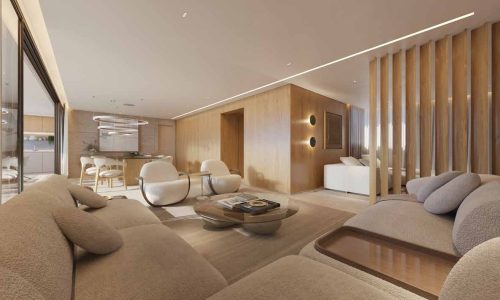 Living integrado cozinha apartamento Citta Sereno 4 suites