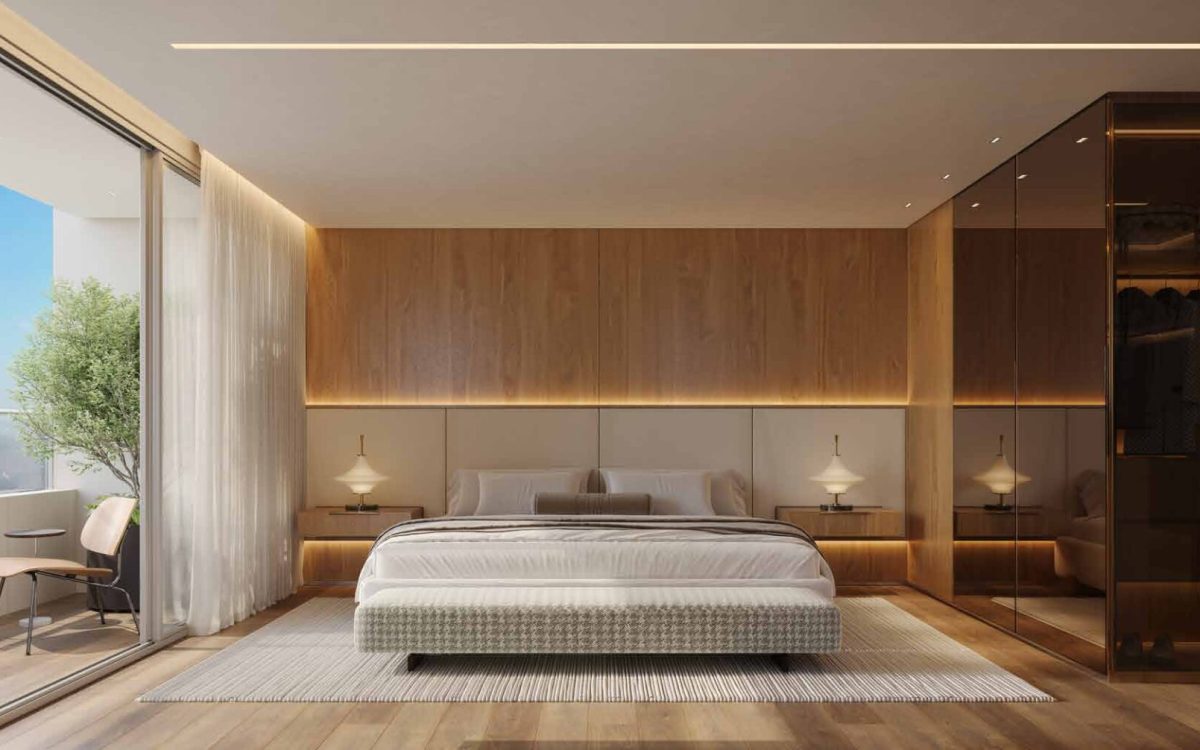 Suite master com closet e varanda Citta Sereno Vale do Sereno