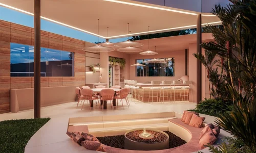 Area Lazer Lounge Lareira Reserva Green