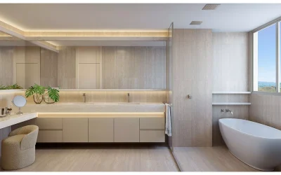 Banho Suíte Master Apartamento com 4 suítes à venda no Place Vendôme