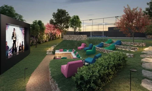 Cinema ar livre Aldea Vale do Sereno