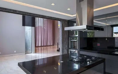 Cozinha ilha Casa à venda no condomínio Quintas do Sol, Nova Lima