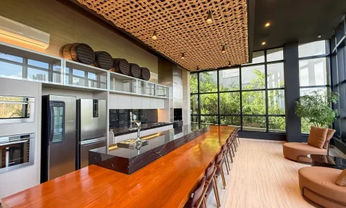 Espaço gourmet balcão Absoluto Vila da Serra