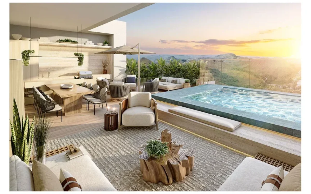 Espaço gourmet do Terraço da Cobertura linear com 4 quartos de 456m² à venda no Place Vendôme