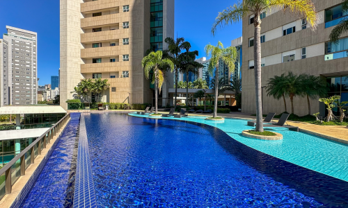 Piscina com borda infinita Condomínio Alameda Vila da Serra Nova Lima