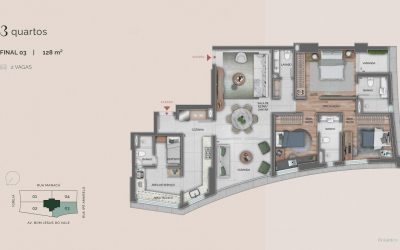 Planda do Apto final 03 do Apartamento com 3 quartos à venda no Botânico