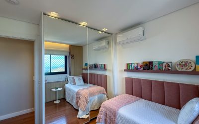 Suíte de menina com ar condicionado Apartamento de 4 suítes à venda no Vila da Serra Condomínio Absoluto