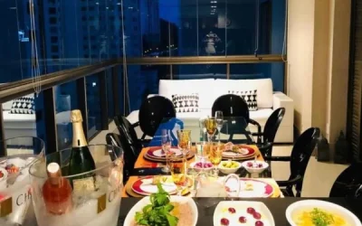 Varanda gourmet Apartamento semimobiliado, de 4 Quartos, com 4 vagas, para aluguel, por R$26.000,00 no Grand Líder Olympus Apolo, Vila da Serra, Nova Lima - MG