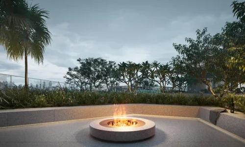 Braseiro no Condomínio Torre Catharina