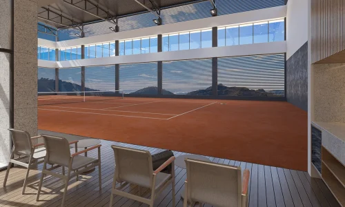 Estar Quadra Tênis no Condomínio Quatro Ventos