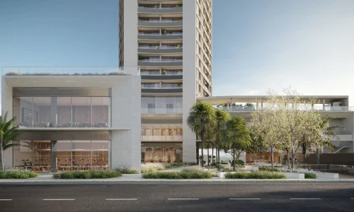 Fachada Lojas no Condomínio Torre Catharina