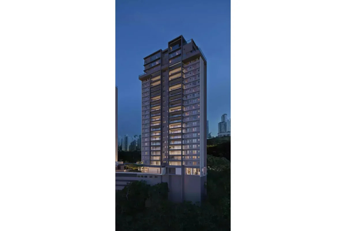 Fachada Torre A1 no Condomínio Aura