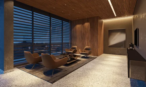 Lounge Heliponto no Condomínio Quatro Ventos