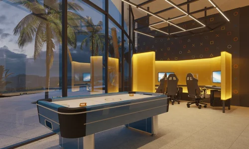 Sala Games no Condomínio Quatro Ventos